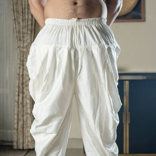 Suutraa Men's Off White Dhoti Pyjama - suutraa.com